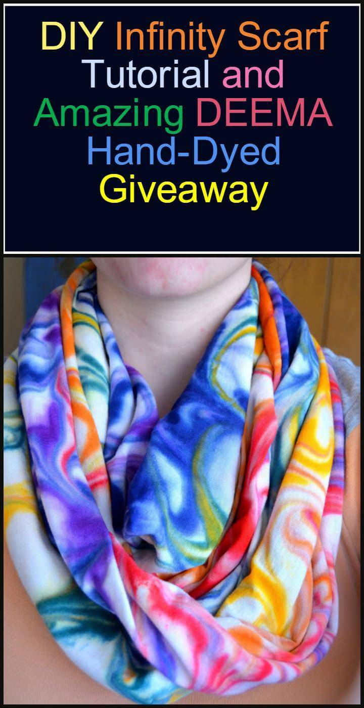 colorful fabric infinity scarf tutorial